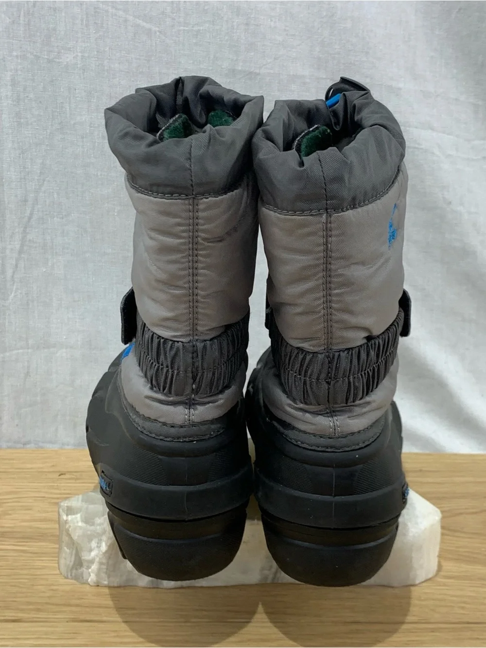 Sorel Flurry Kid’s Size 12 Gray Blue Removable Liners Snow Boots